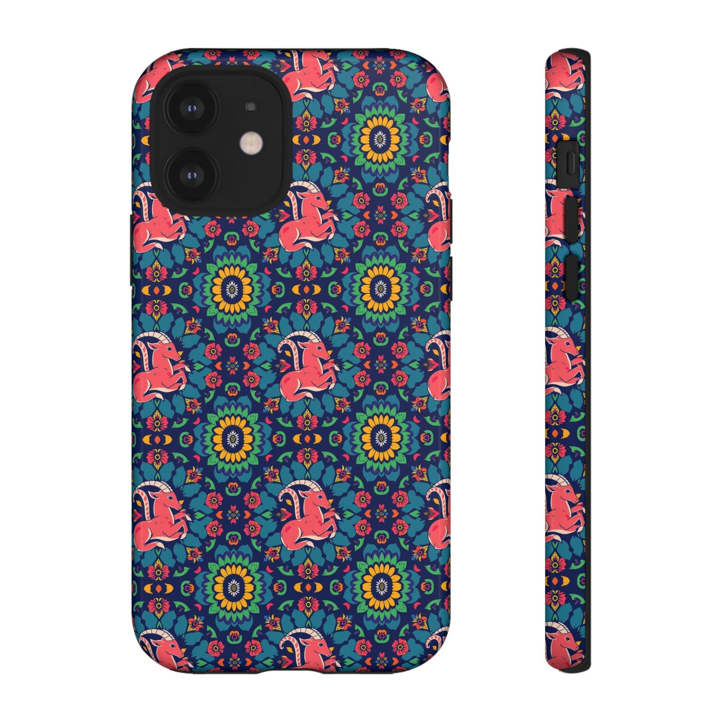 Tough Cases, Capricorn, Zodiac v1, Flower Pattern