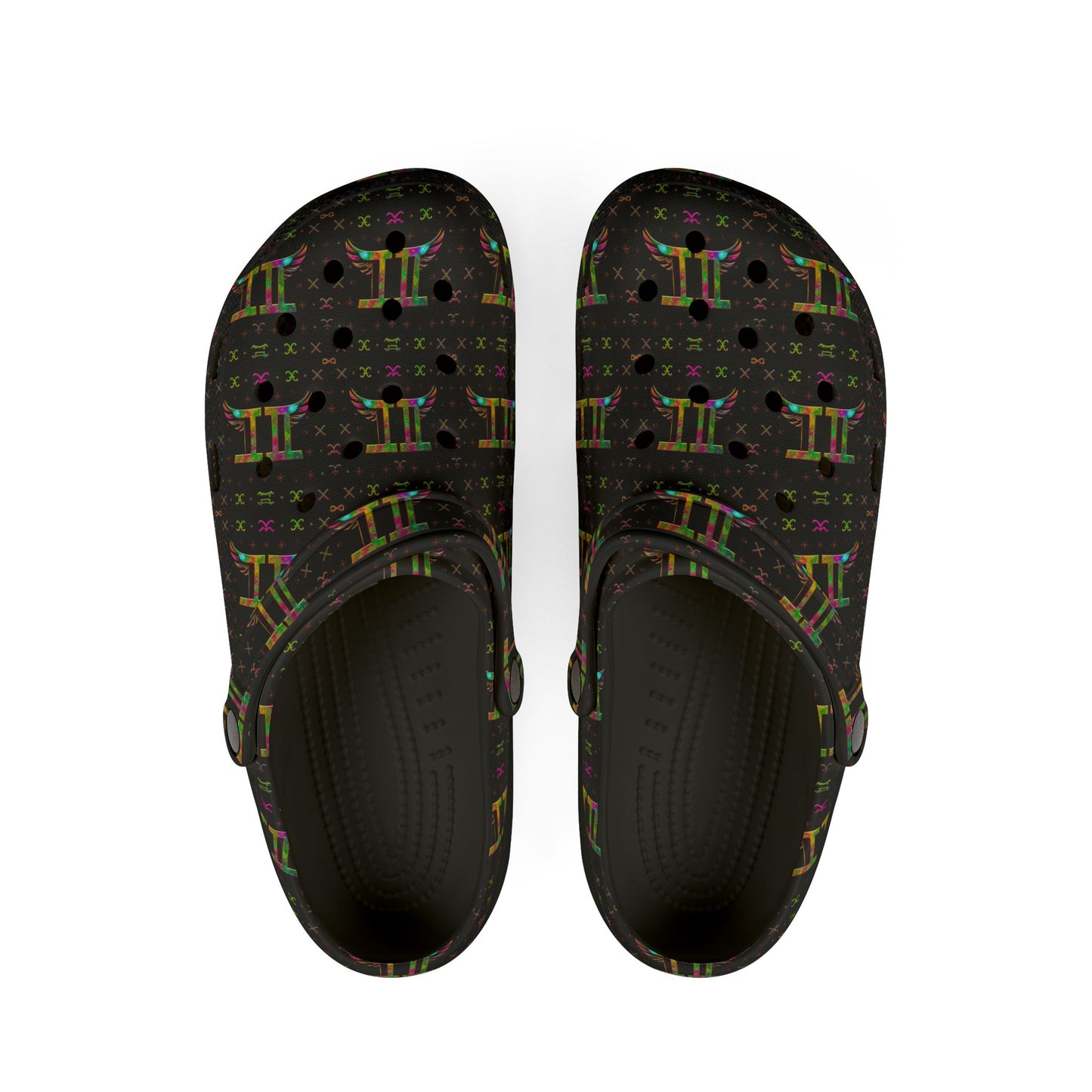 EVA Foam Rubber Shoes, (AOP), Gemini, Zodiac v3, Pattern