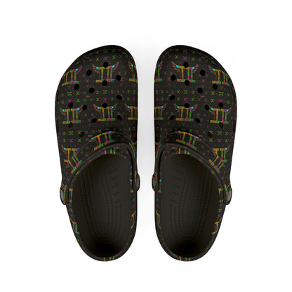 EVA Foam Rubber Shoes, (AOP), Gemini, Zodiac v3, Pattern