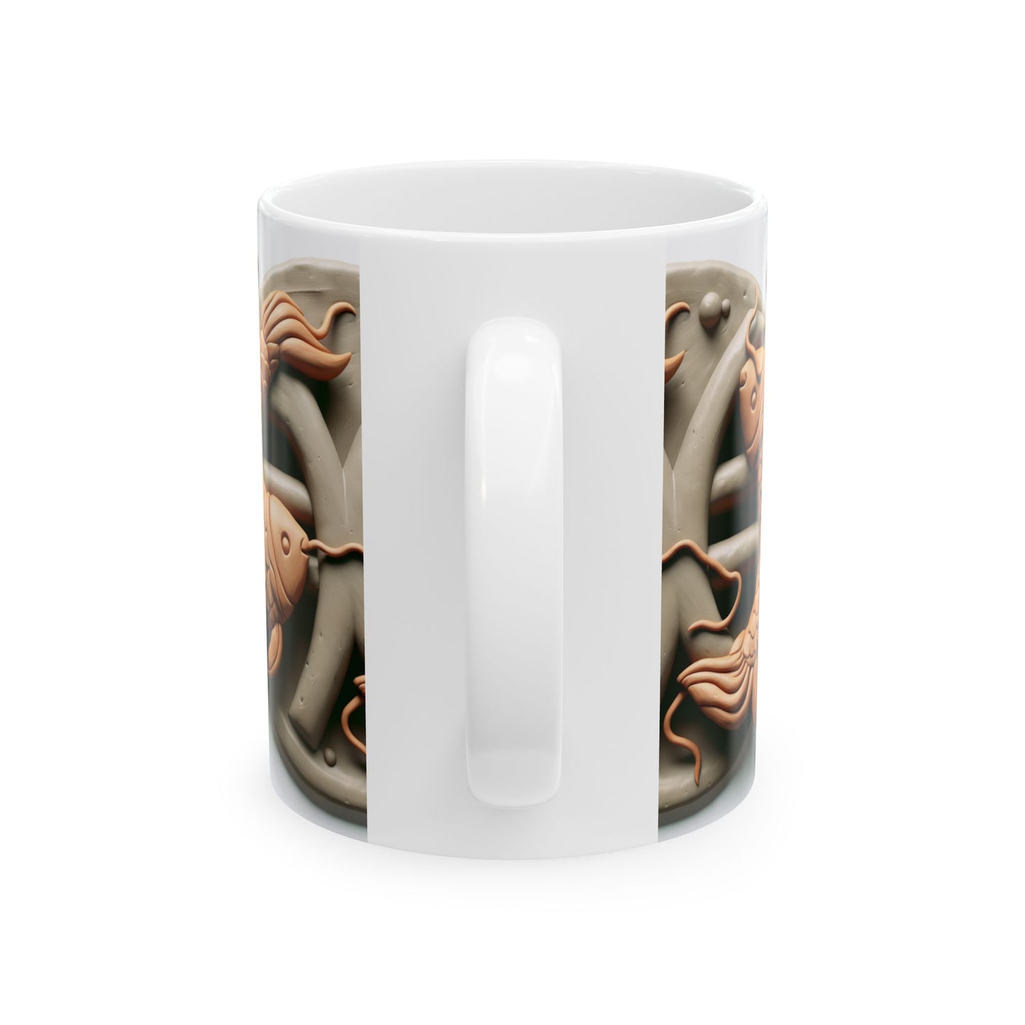 Ceramic Mug, (11oz, 15oz), Ceramic Coffee Mug, Pisces Fish, Zodiac Design