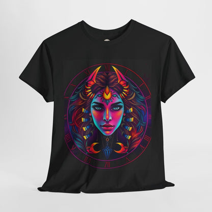 Unisex Heavy Cotton T-Shirt, Scorpio, Zodiac v4, Sexy Art