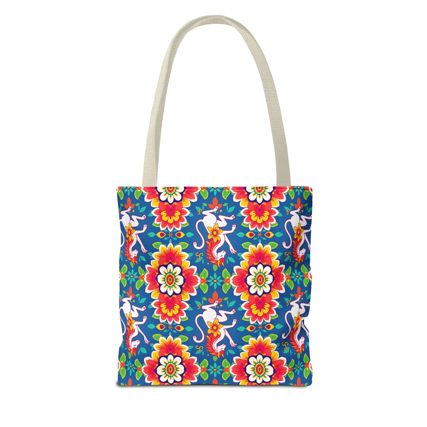 Tote Bag, (AOP), Virgo, Zodiac v2, Flower Pattern