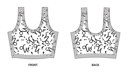 Polyester Sports Bra Capricorn Zodiac Sign (AOP)