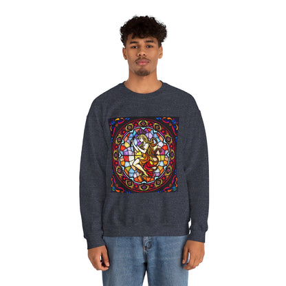 Unisex Heavy Blend™ Crewneck Sweatshirt, Glass, Virgo Zodiac Design