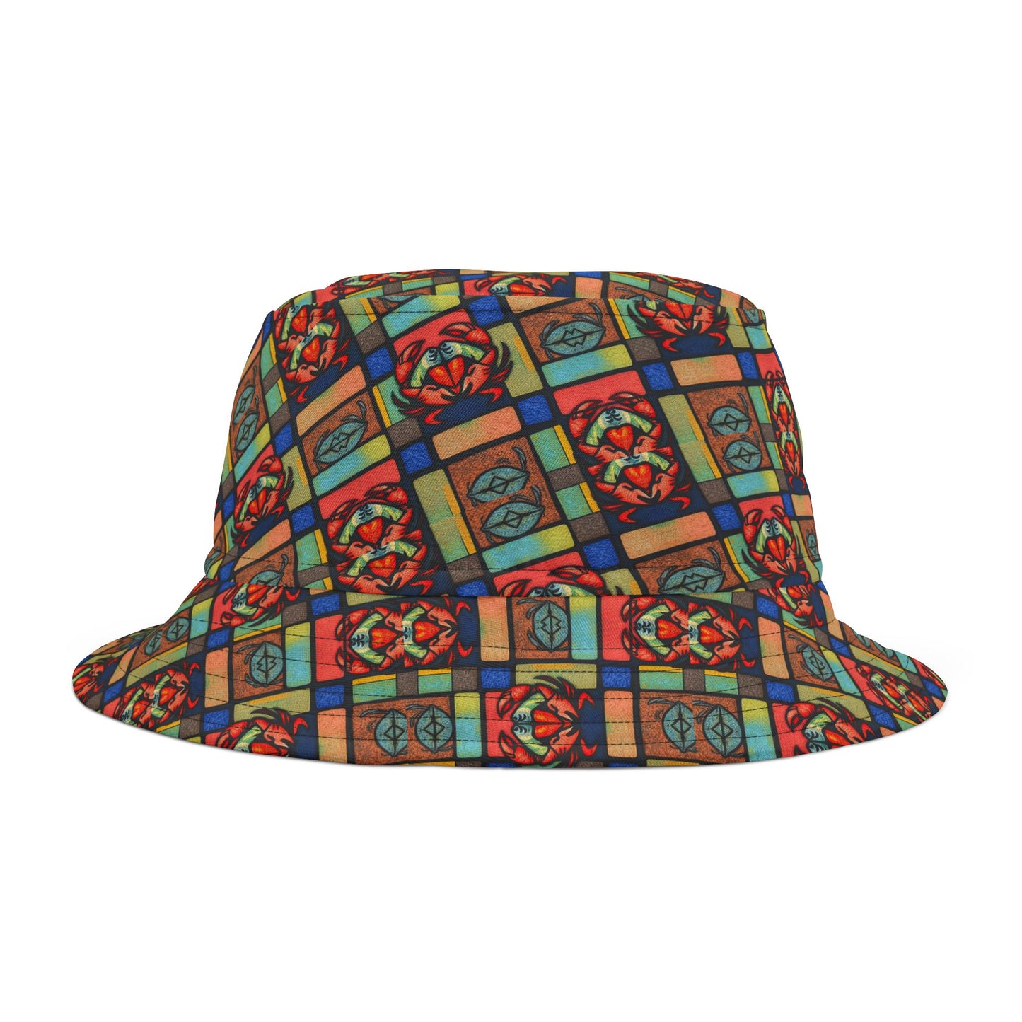 Bucket Hat, (AOP), Cancer, Zodiac, Shape Pattern