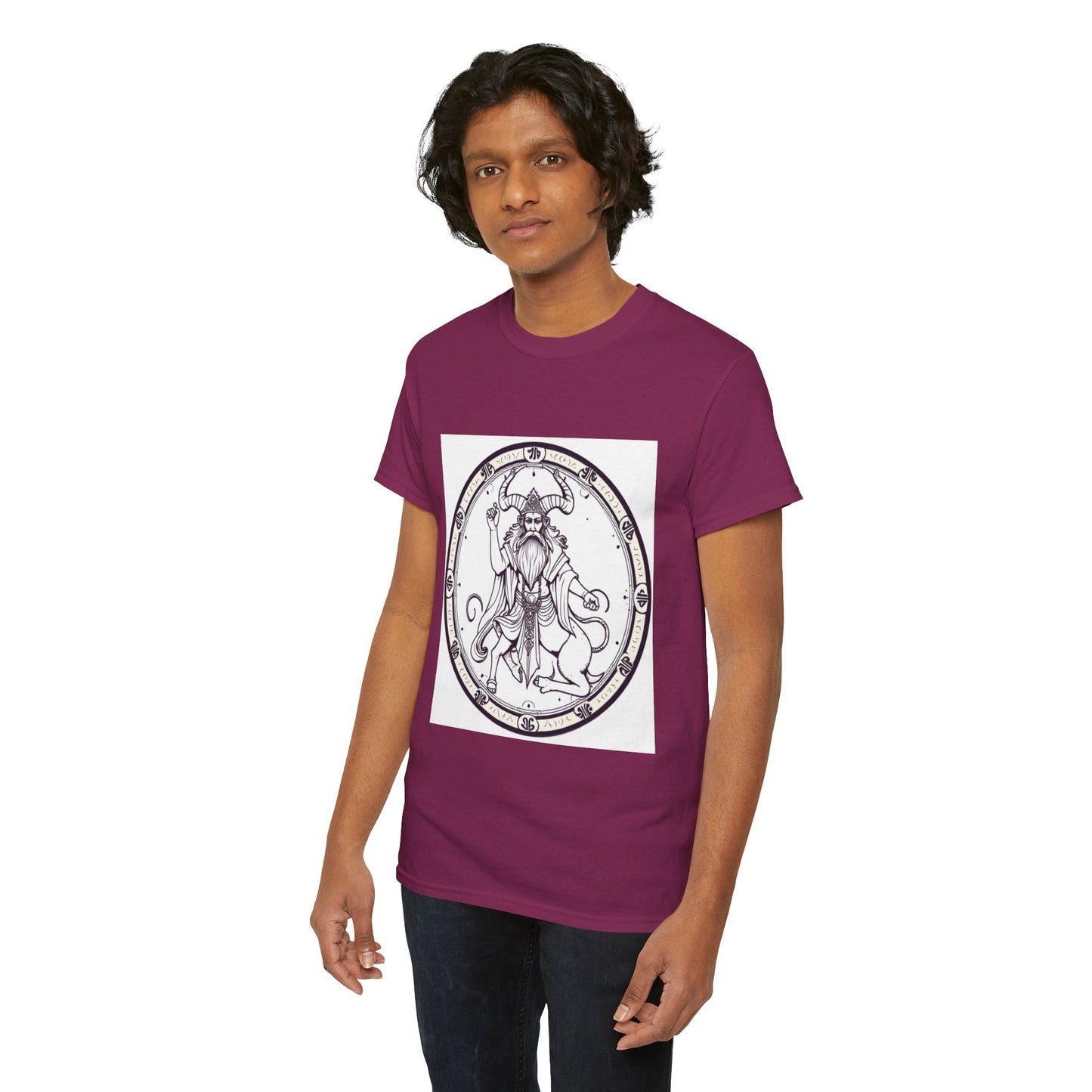 Unisex Heavy Cotton T-Shirt, Bull Centaur, Taurus Zodiac Design