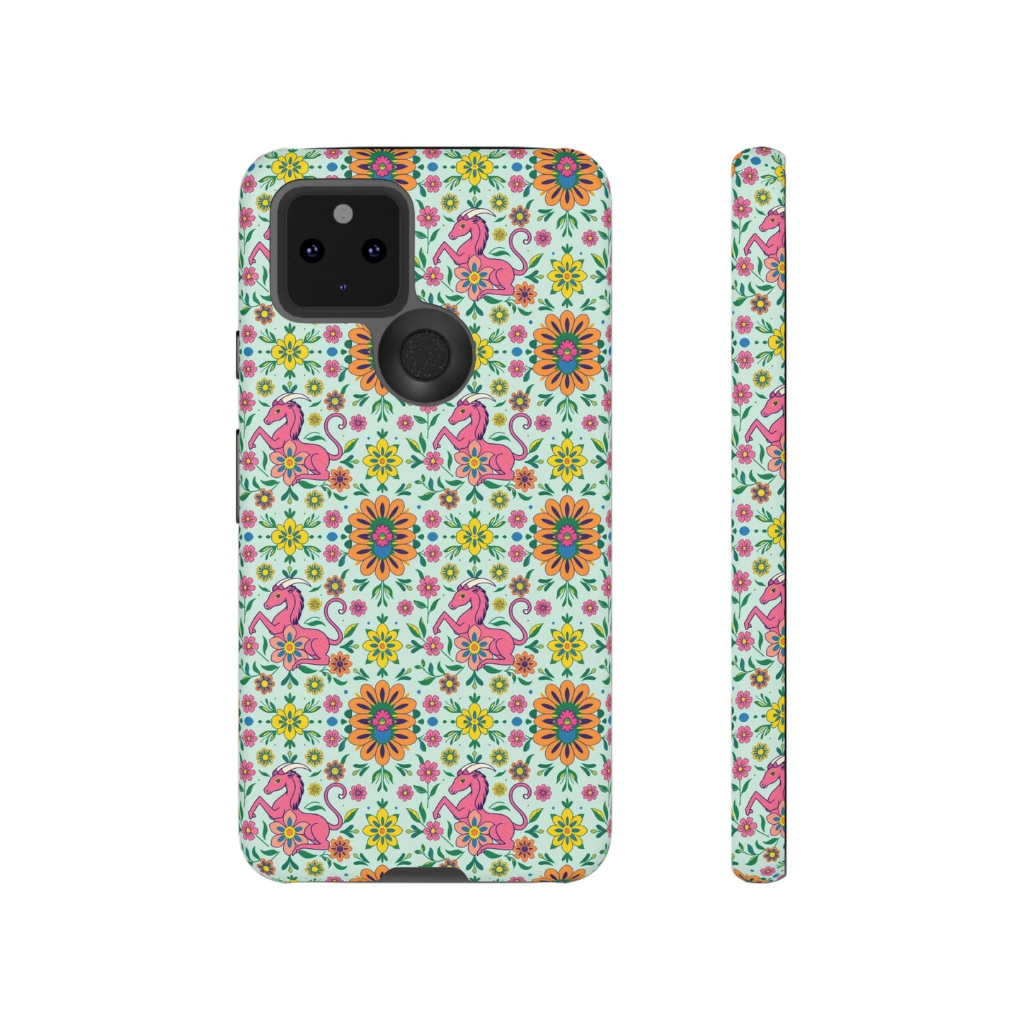 Tough Cases, Aquarius, Zodiac, Flower Pattern