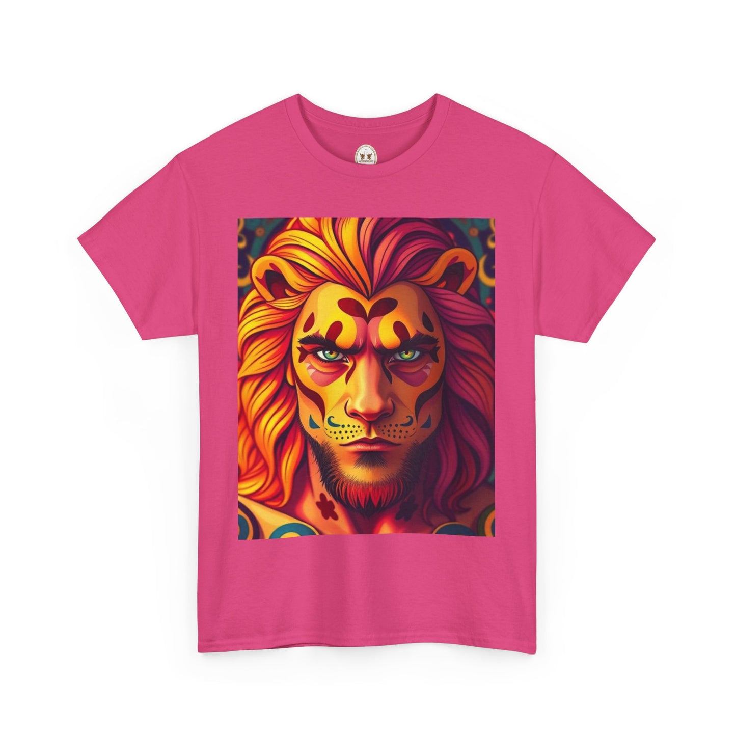 Unisex Heavy Cotton T-Shirt, Leo, Zodiac v2, Sexy Art