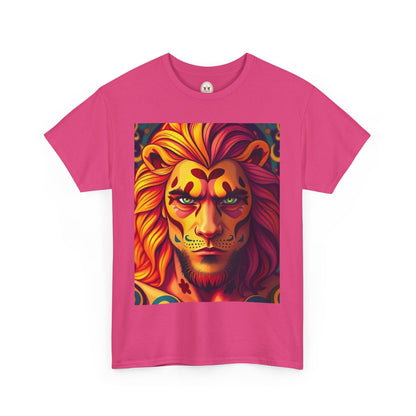Unisex Heavy Cotton T-Shirt, Leo, Zodiac v2, Sexy Art