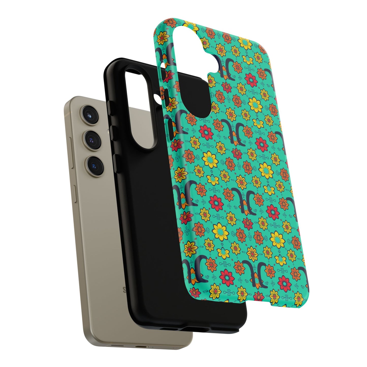 Tough Cases, Aquarius, Zodiac v2, Flower Pattern