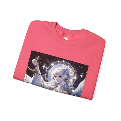 Unisex Heavy Blend™ Crewneck Sweatshirt,anime angel, Libra Zodiac Design