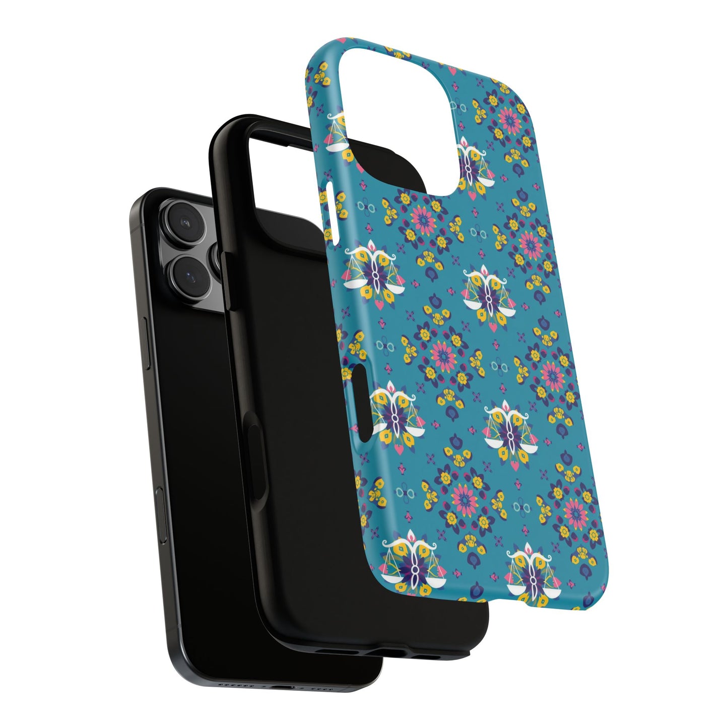 Tough Cases, Libra, Zodiac v2, Flower Pattern