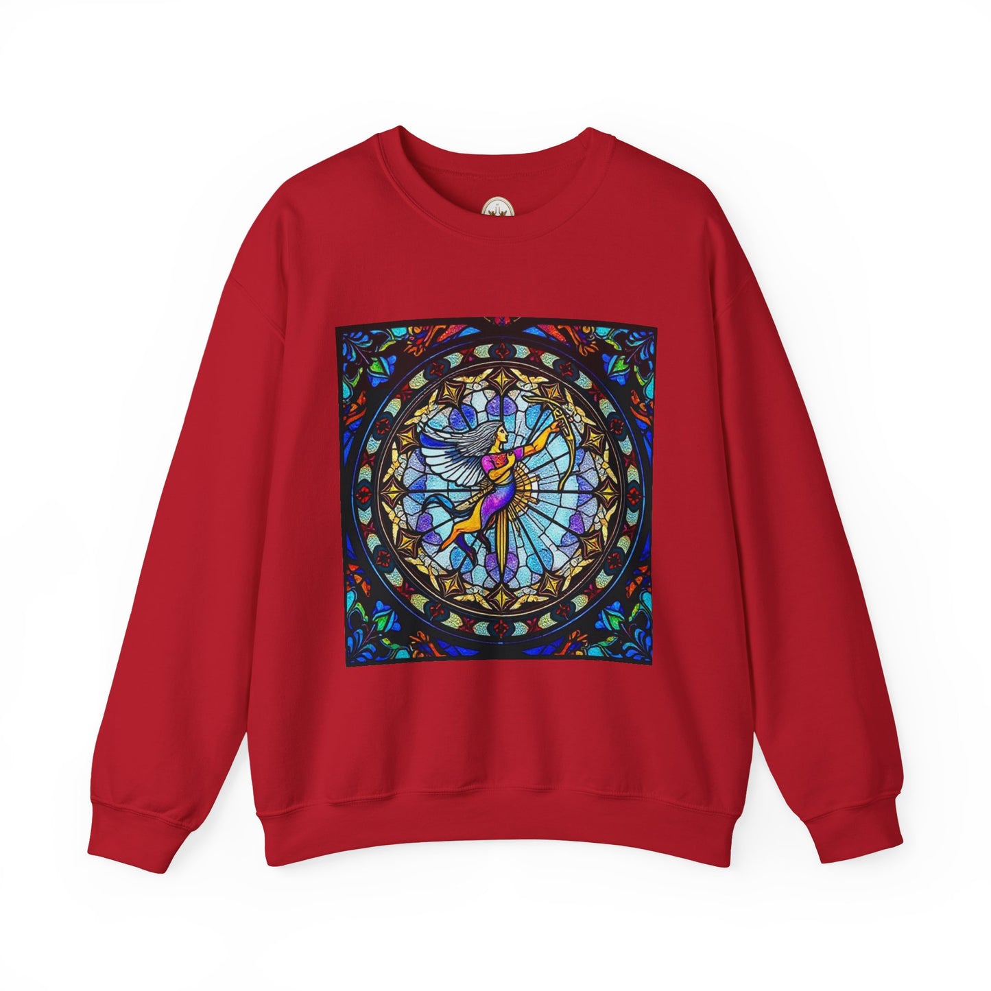 Unisex Heavy Blend™ Crewneck Sweatshirt, Glass, Sagittarius Zodiac Design