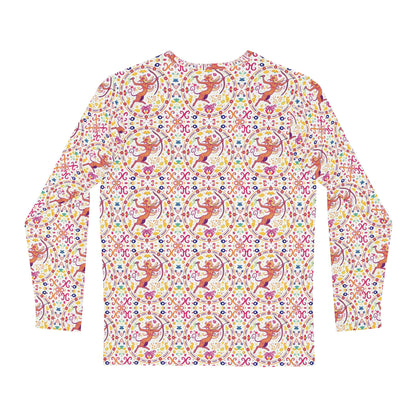 Men's Long Sleeve Shirt, (AOP), Sagittarius, Zodiac v4, Pattern