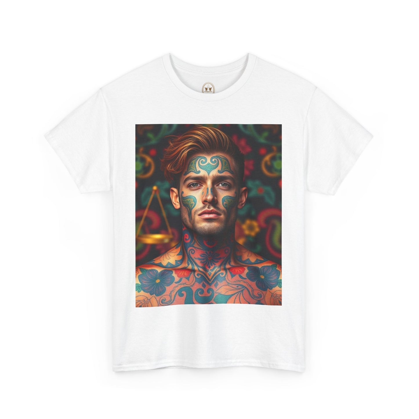 Unisex Heavy Cotton T-Shirt, Libra, Zodiac, Sexy Art
