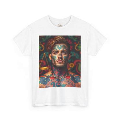 Unisex Heavy Cotton T-Shirt, Libra, Zodiac, Sexy Art