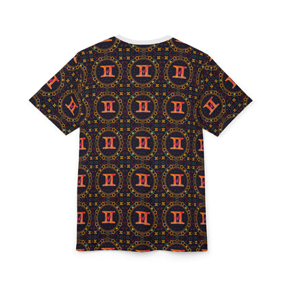 Unisex Cut & Sew T-Shirt, AOP, Gemini, Zodiac, Pattern