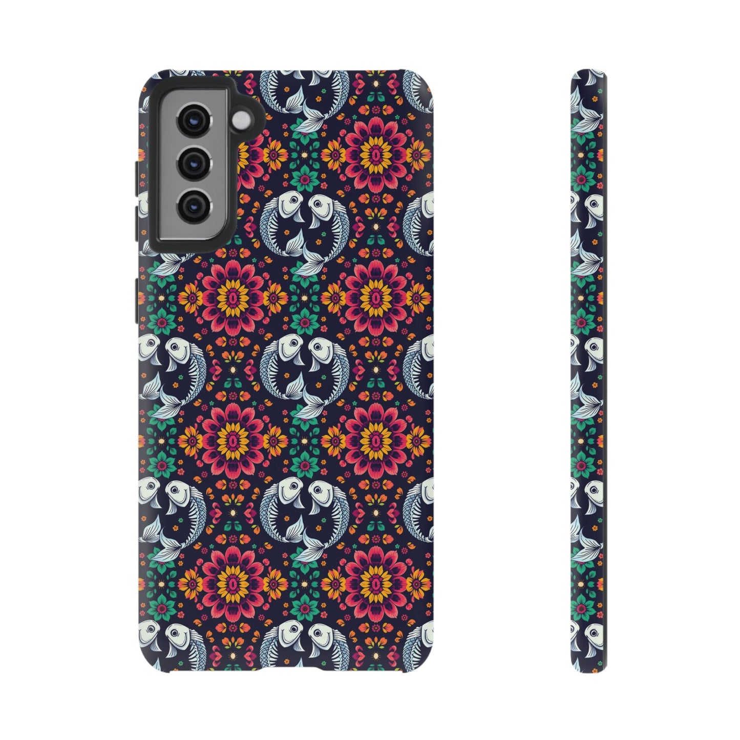 Tough Cases, Pisces, Zodiac v4, Flower Pattern