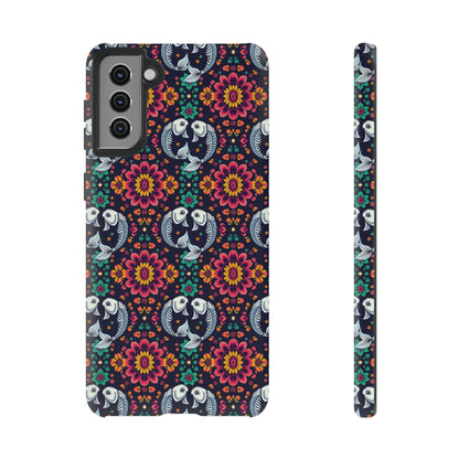 Tough Cases, Pisces, Zodiac v4, Flower Pattern