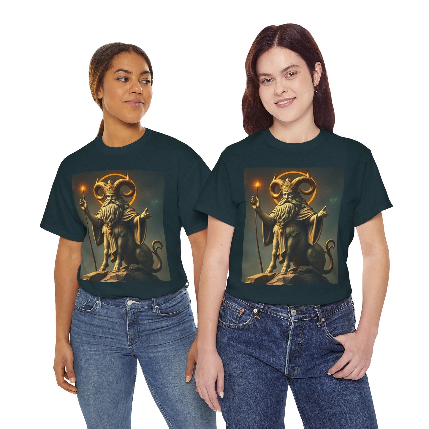 Unisex Heavy Cotton T-Shirt, Taurus God, Zodiac Design