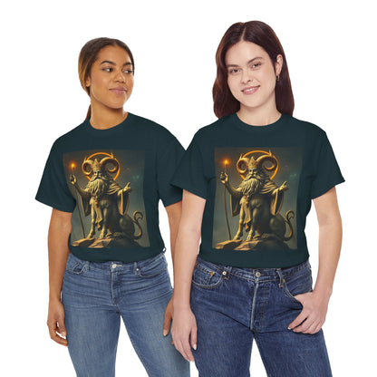 Unisex Heavy Cotton T-Shirt, Taurus God, Zodiac Design