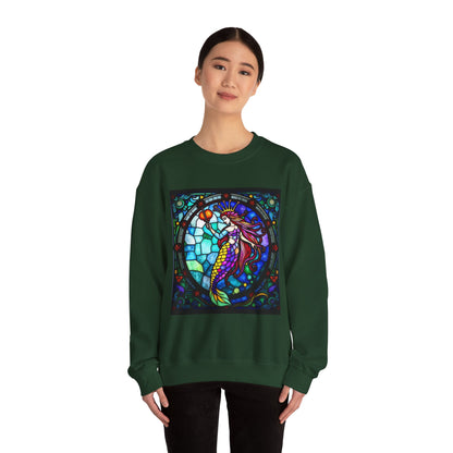 Unisex Heavy Blend™ Crewneck Sweatshirt, Glass, Aquarius Zodiac Design