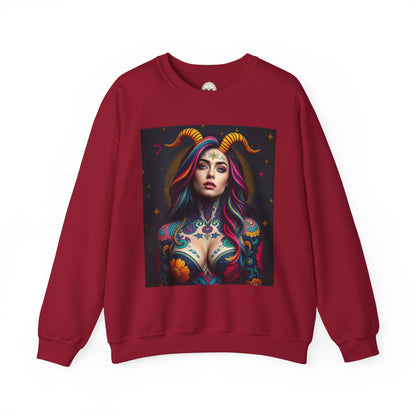 Unisex Heavy Blend™ Crewneck Sweatshirt, Capricorn, Zodiac v3, Sexy Pattern