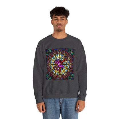 Unisex Heavy Blend™ Crewneck Sweatshirt, Glass 1, Sagittarius Zodiac Design