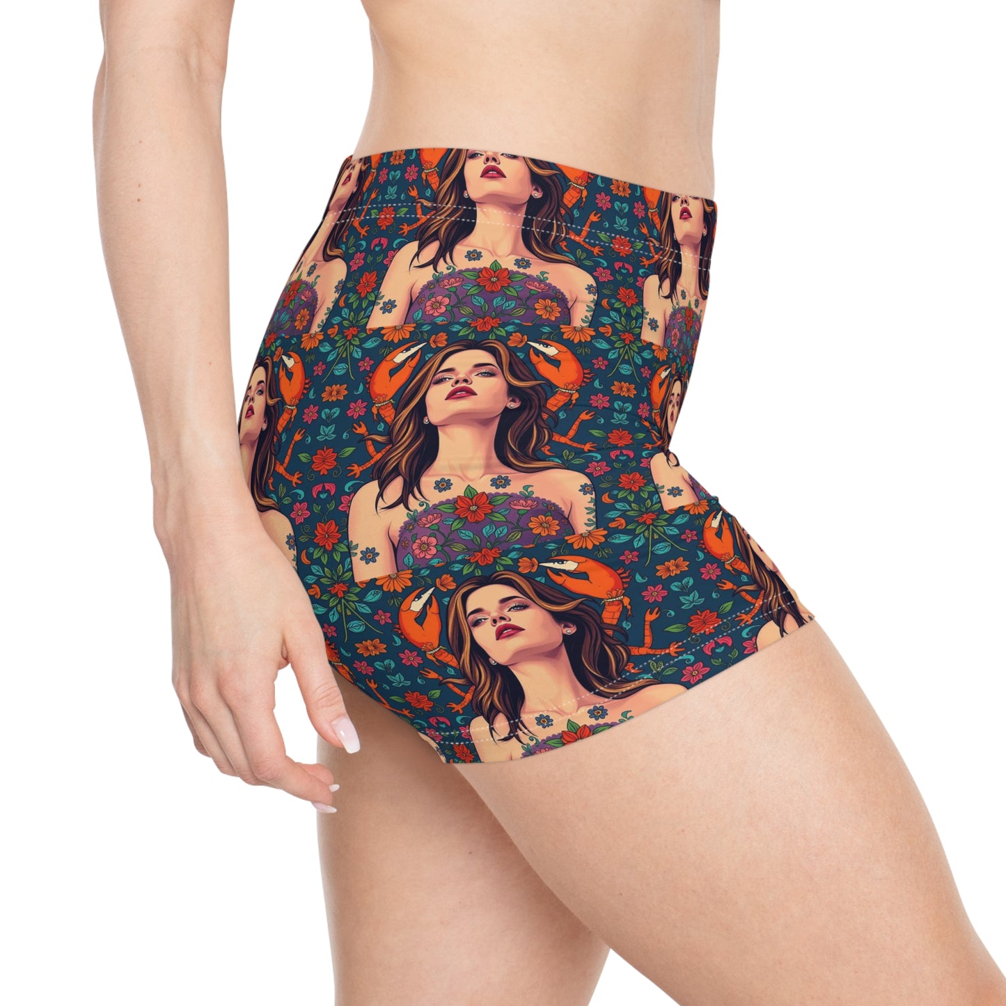 Women's Shorts, (AOP), Cancer, Zodiac v3, Sexy Pattern