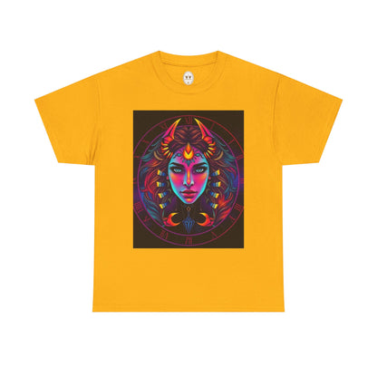 Unisex Heavy Cotton T-Shirt, Scorpio, Zodiac v4, Sexy Art