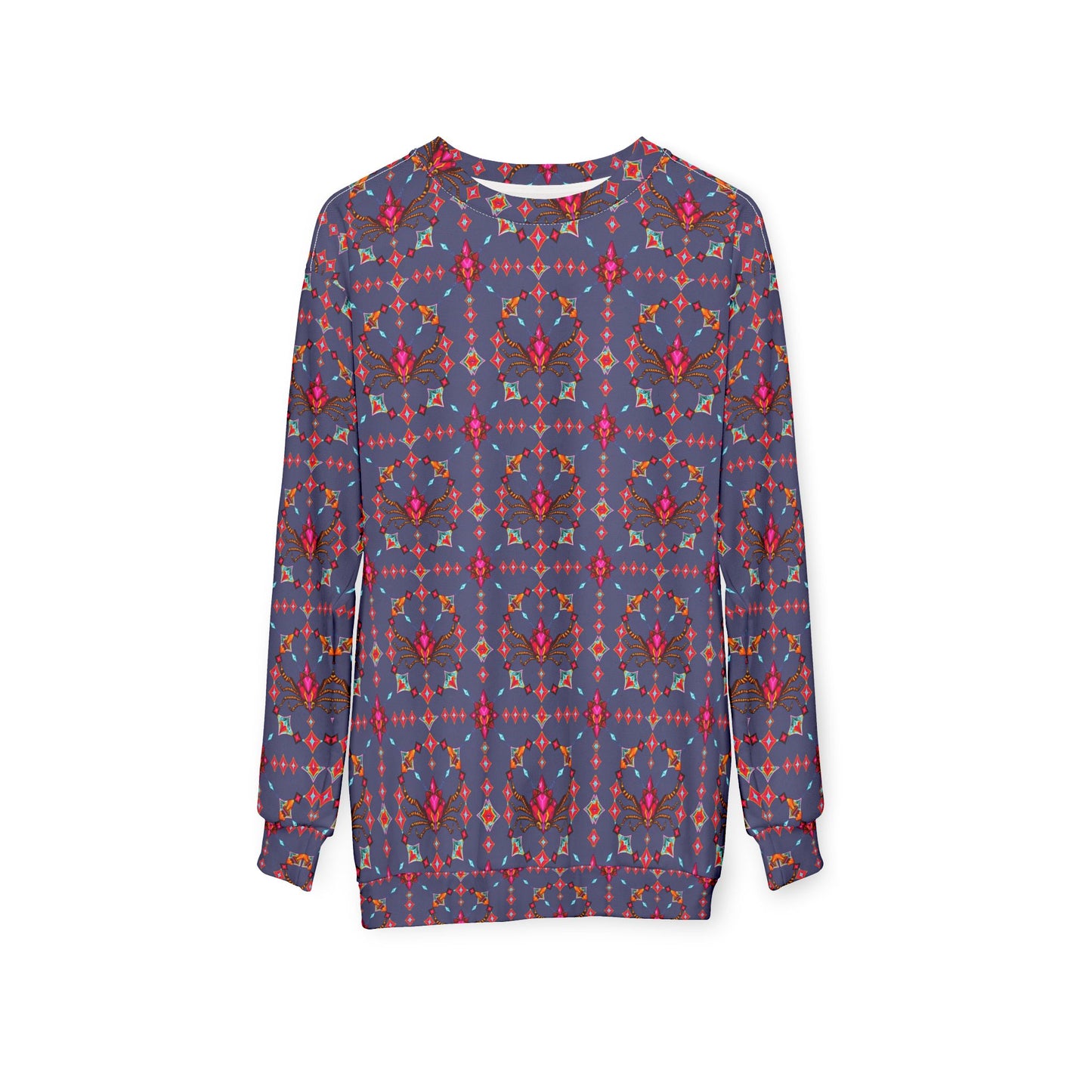 Unisex Sweatshirt (AOP), Scorpio, Zodiac v2, Jewel Pattern