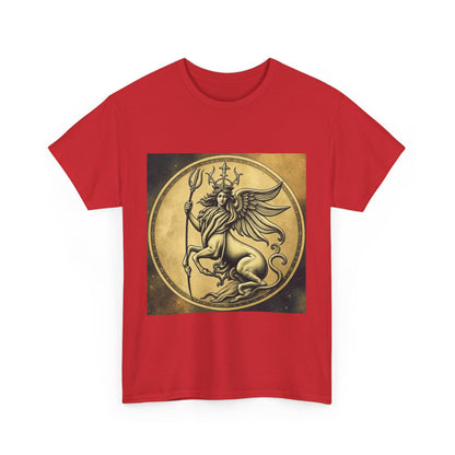 Unisex Heavy Cotton T-Shirt, Angel Animal, Virgo Zodiac Design