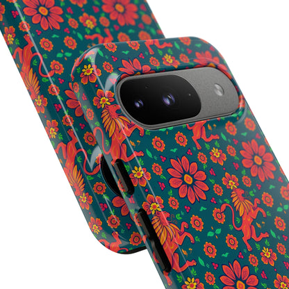 Tough Cases, Leo, Zodiac v2, Flower Pattern