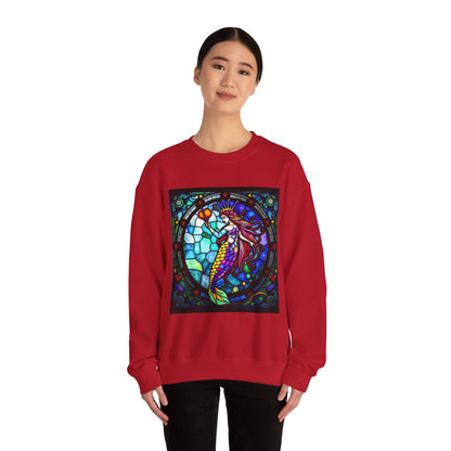 Unisex Heavy Blend™ Crewneck Sweatshirt, Glass, Aquarius Zodiac Design