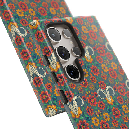 Tough Cases, Aries, Zodiac v3, Flower Pattern