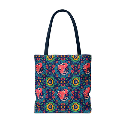 Tote Bag (AOP), Capricorn, Zodiac v1, Flower Pattern