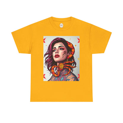 Unisex Heavy Cotton T-Shirt, Scorpio, Zodiac v3, Sexy Art