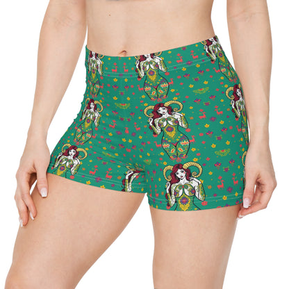 Women's Shorts, (AOP), Aries, Zodiac v2, Sexy Pattern