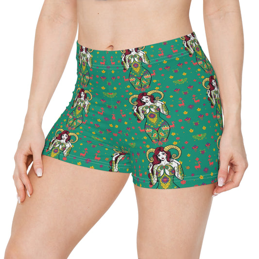 Women's Shorts, (AOP), Aries, Zodiac v2, Sexy Pattern