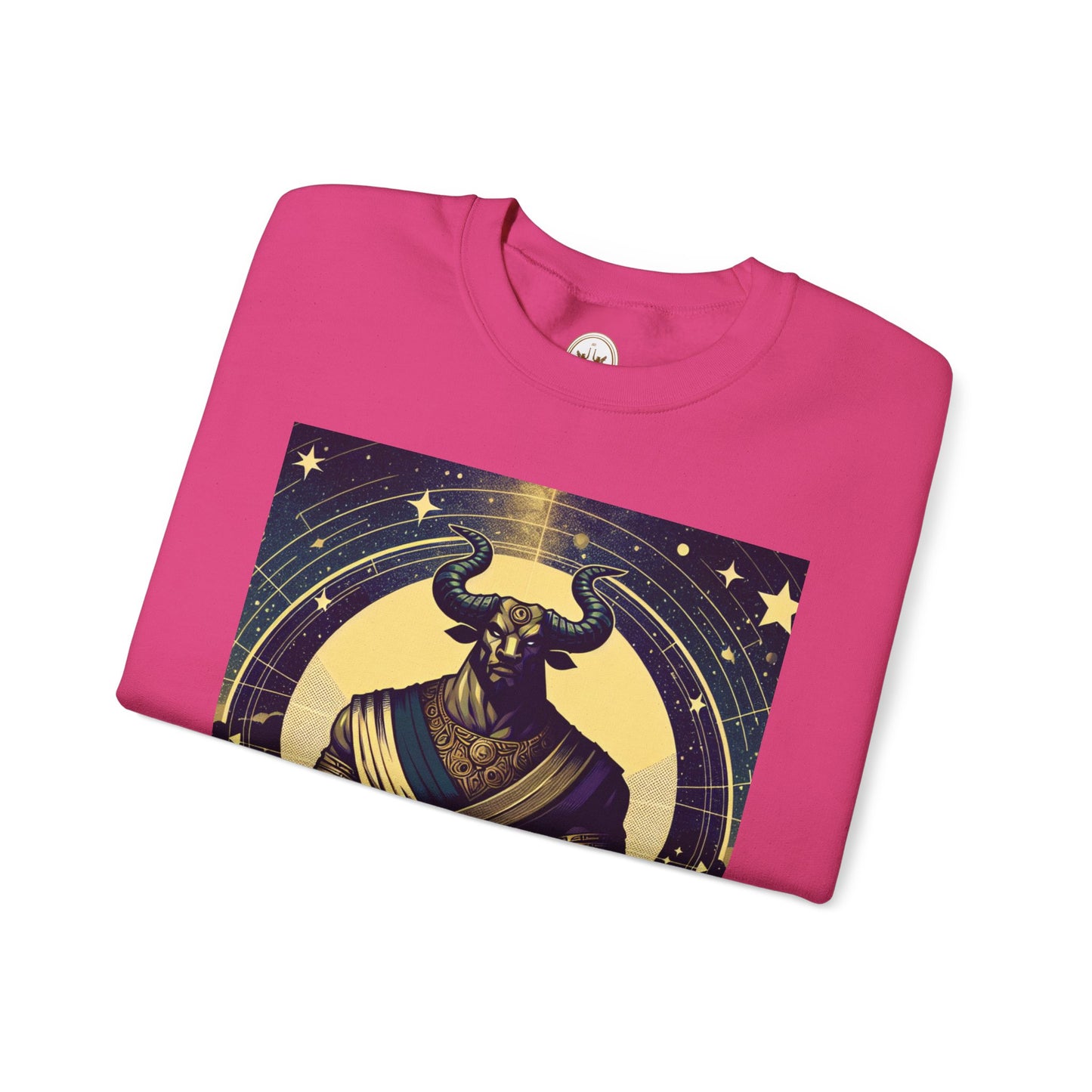 Unisex Heavy Blend™ Crewneck Sweatshirt, Minotaur, Taurus Zodiac Design