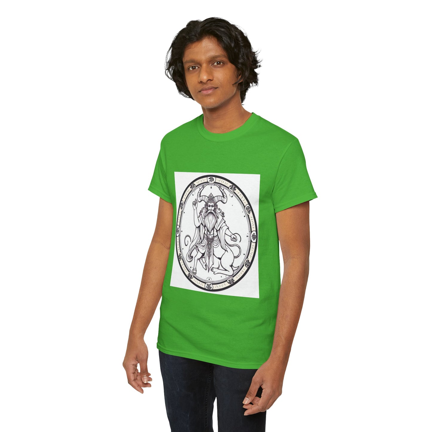 Unisex Heavy Cotton T-Shirt, Bull Centaur, Taurus Zodiac Design