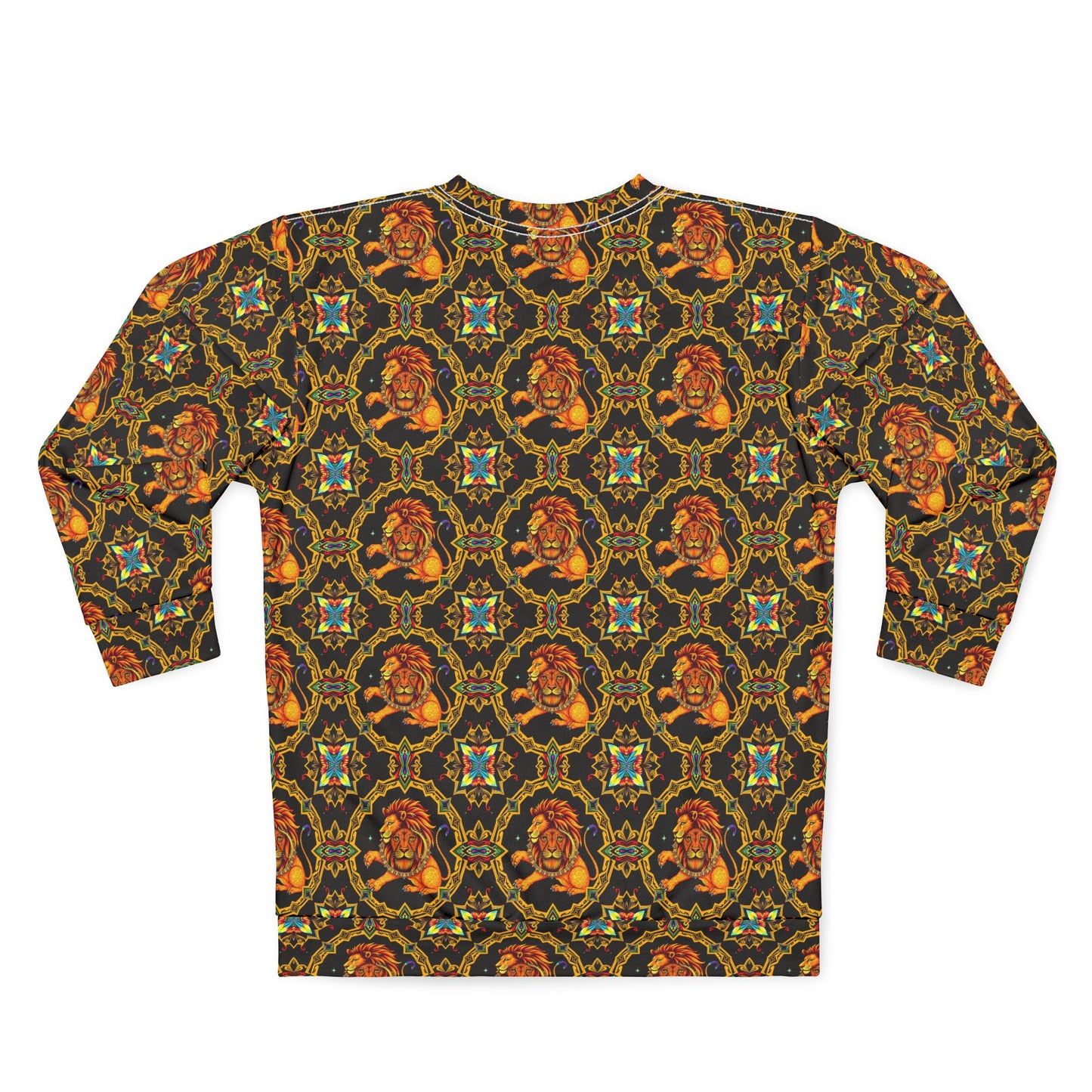 Unisex Sweatshirt (AOP), Leo, Zodiac v4, Jewel Pattern