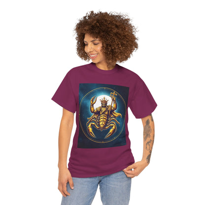 Unisex Heavy Cotton T-Shirt, Moon, Scorpio Zodiac Design