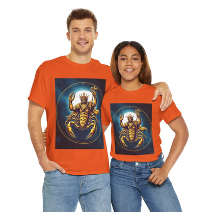 Unisex Heavy Cotton T-Shirt, Moon, Scorpio Zodiac Design