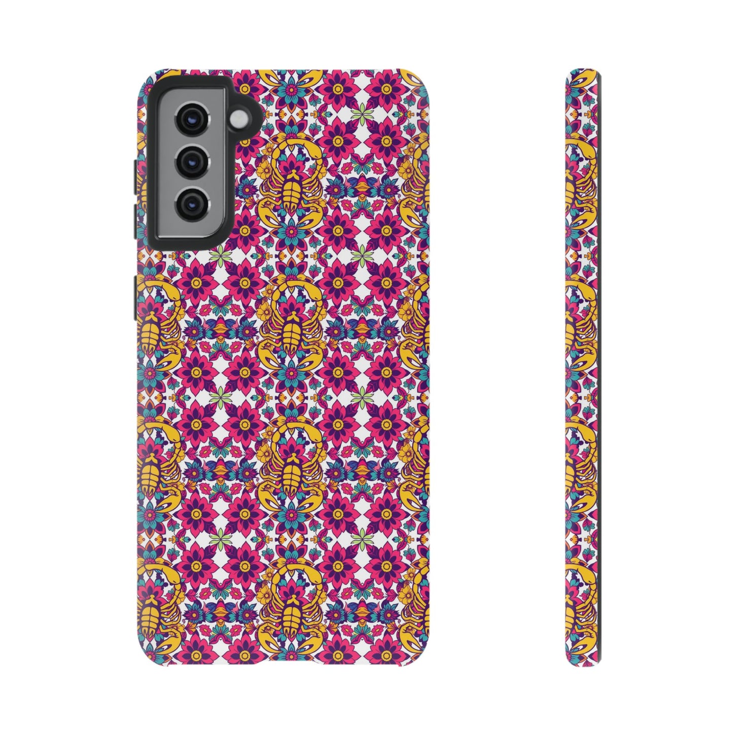 Tough Cases, Scorpio, Zodiac v2, Flower Pattern