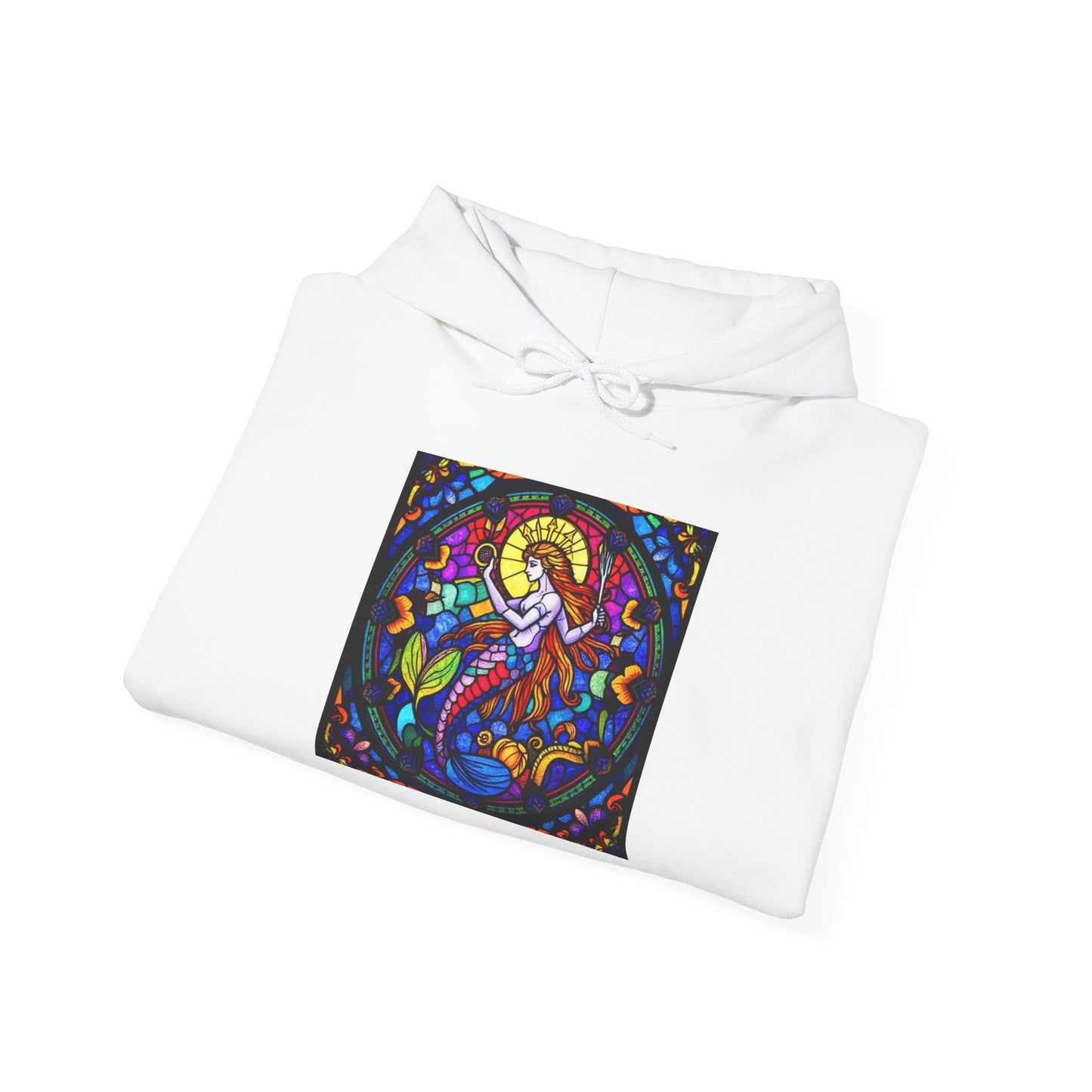 Unisex Heavy Blend™ Hooded Sweatshirt with glass Aquarius zodiac design
