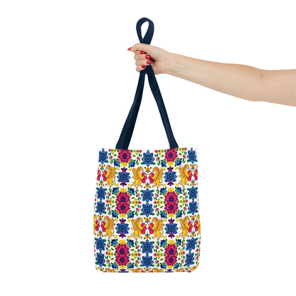 Tote Bag (AOP), Gemini, Zodiac, Flower Pattern