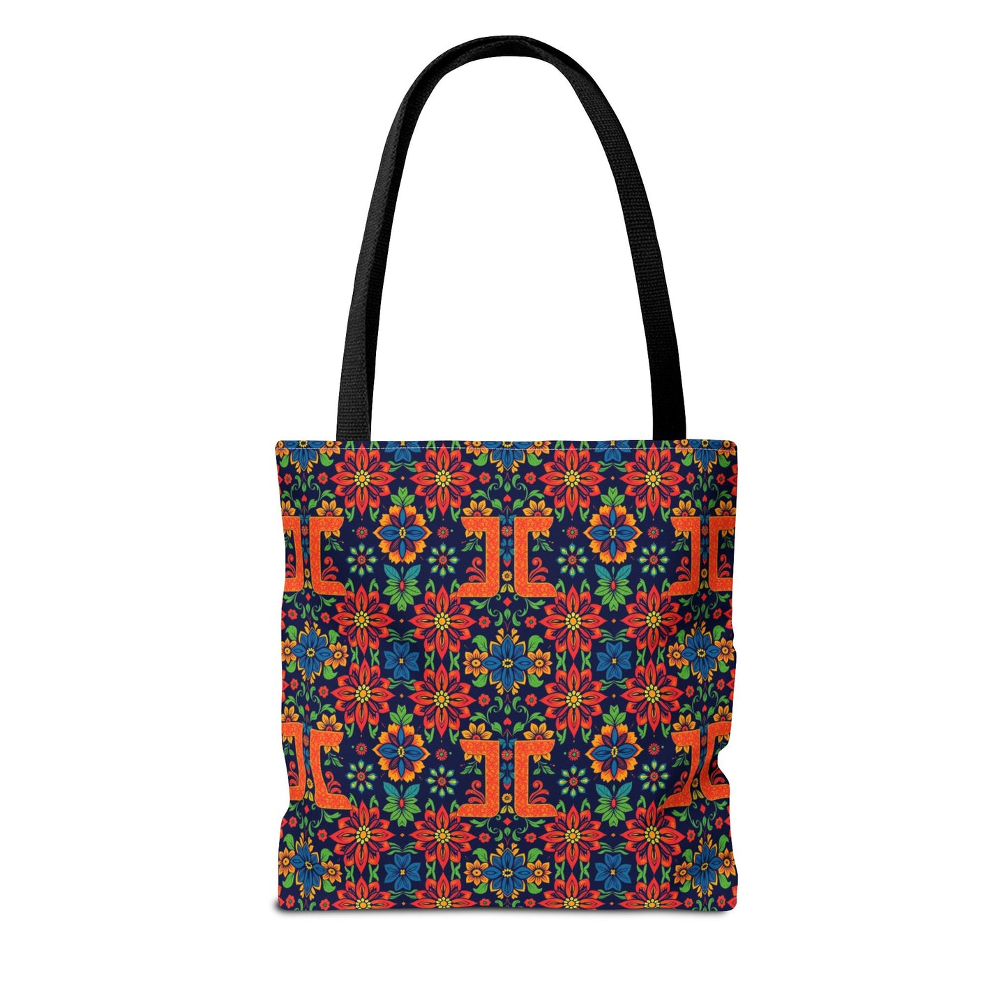 Tote Bag, (AOP), Gemini, Zodiac v1, Flower Pattern