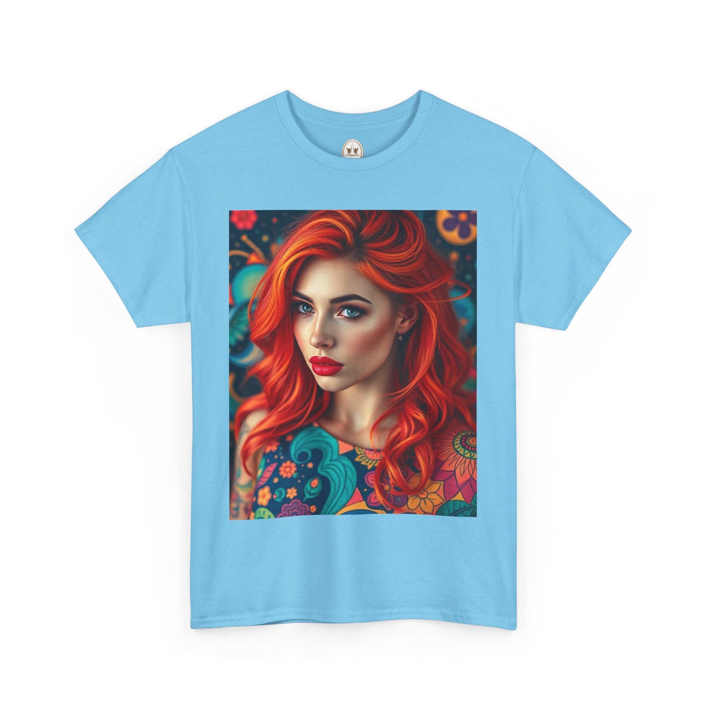 Unisex Heavy Cotton T-Shirt, Aquarius, Zodiac v1, Sexy Art