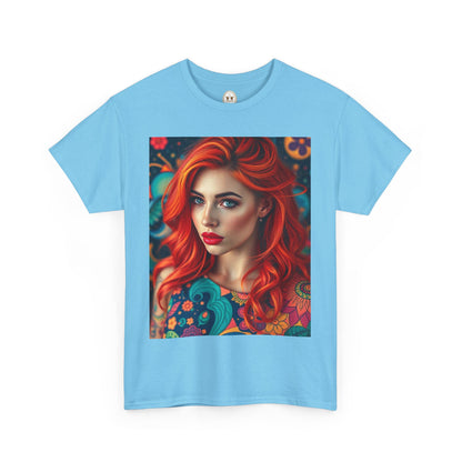 Unisex Heavy Cotton T-Shirt, Aquarius, Zodiac v1, Sexy Art